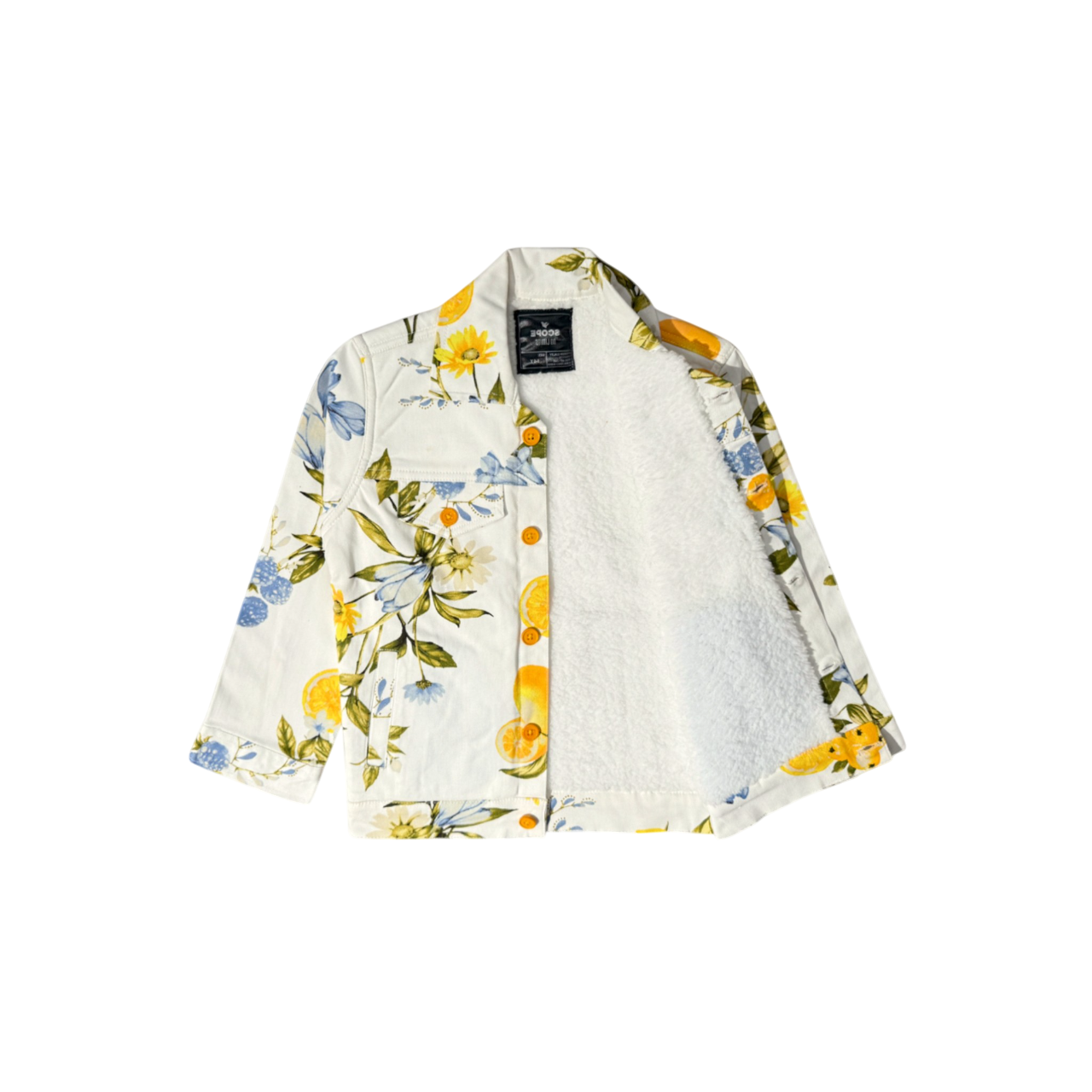 Lemon Bloom Fur Jacket