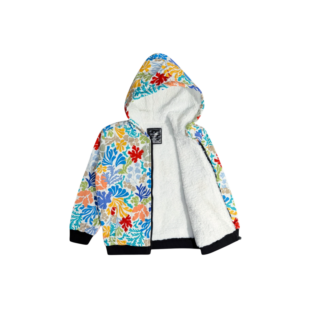 Colourful Leaves Fur Jacket