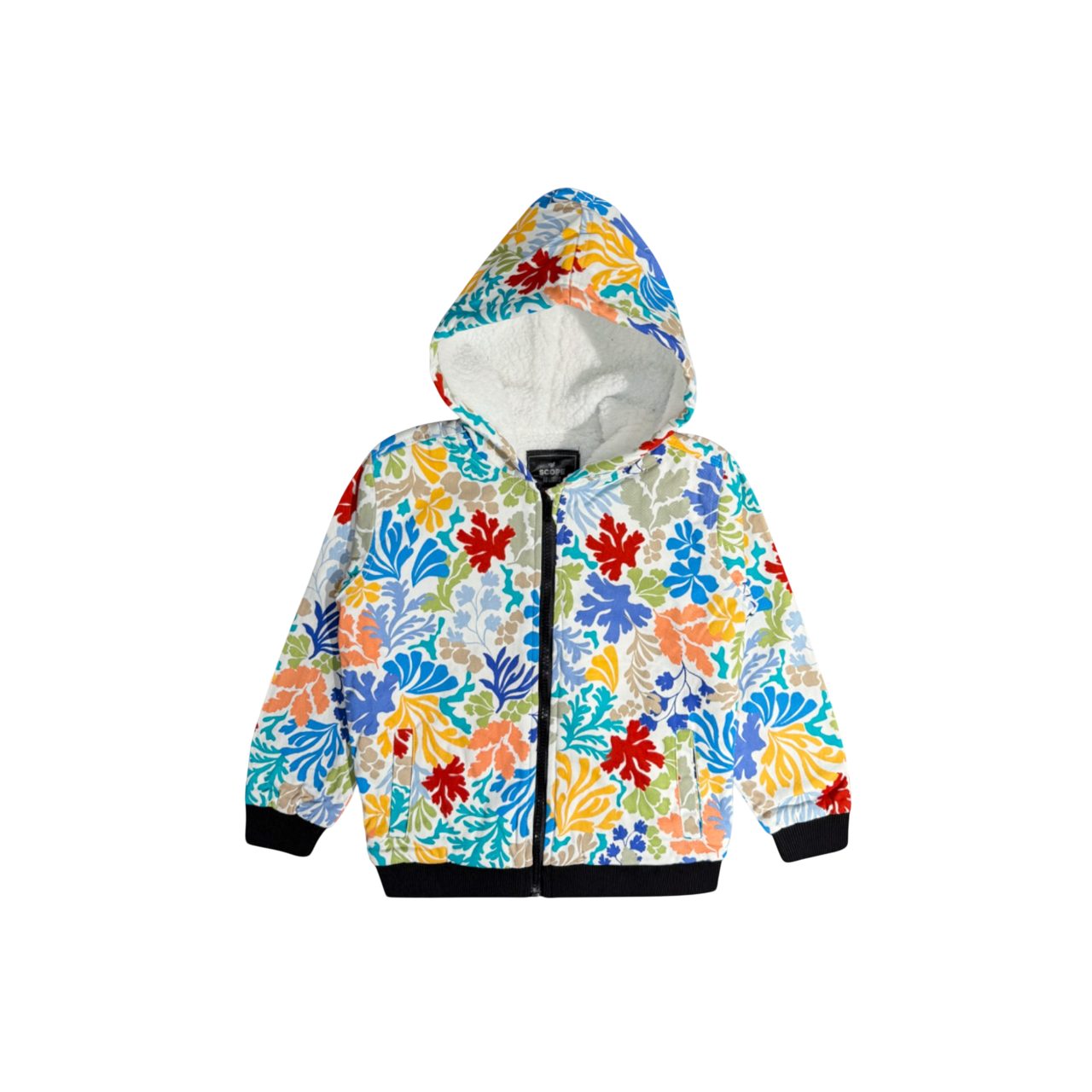 Colourful Leaves Fur Jacket